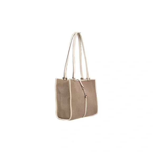 Vintage Gucci Tom Ford Era Beige Canvas &‎ Leather Bag - Picture 3 of 11